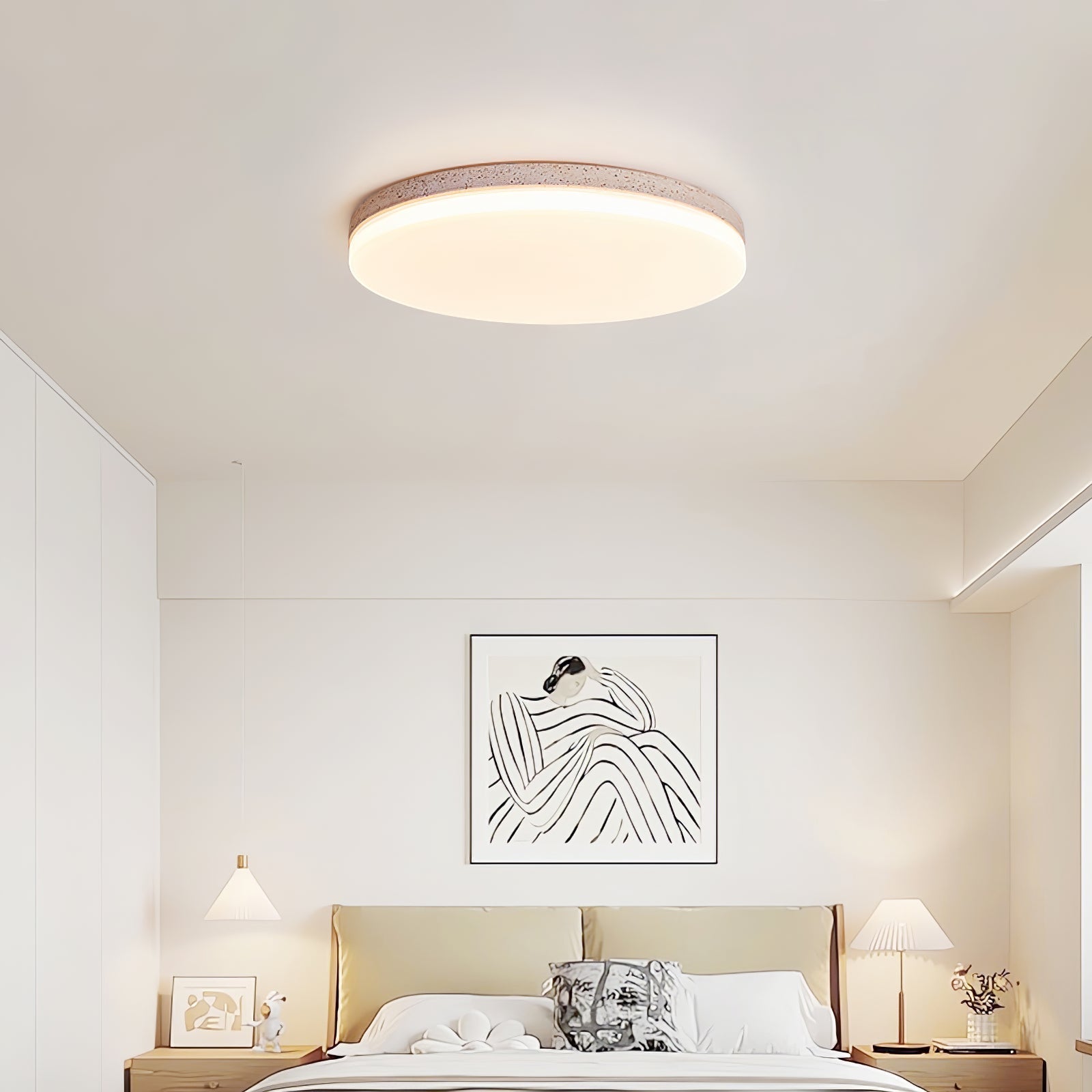 Orla Travertine Ceiling Light - Neutralighting
