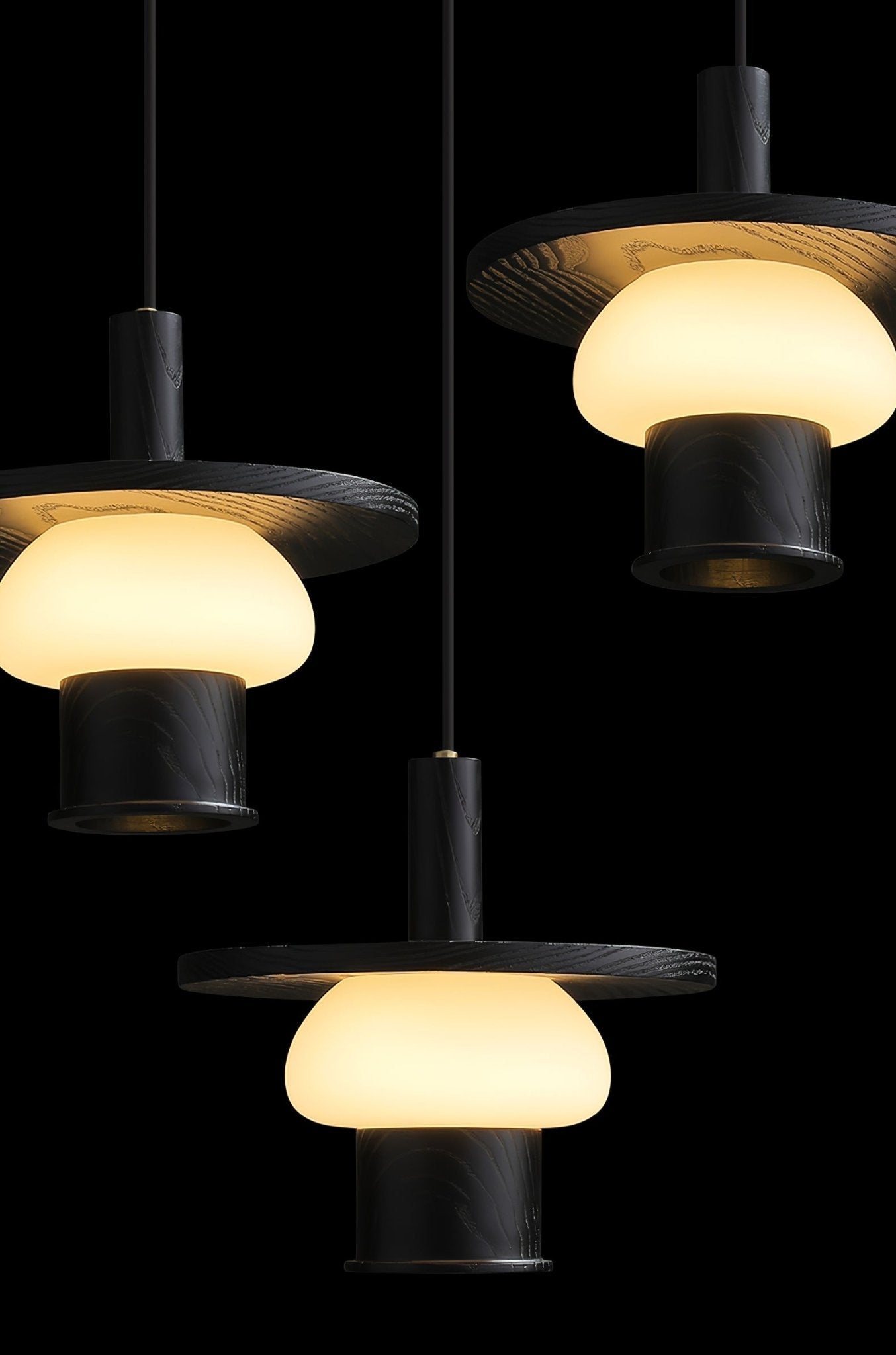 Zephaan Klassische Pendelleuchte aus Glas und Holz-Letslighting