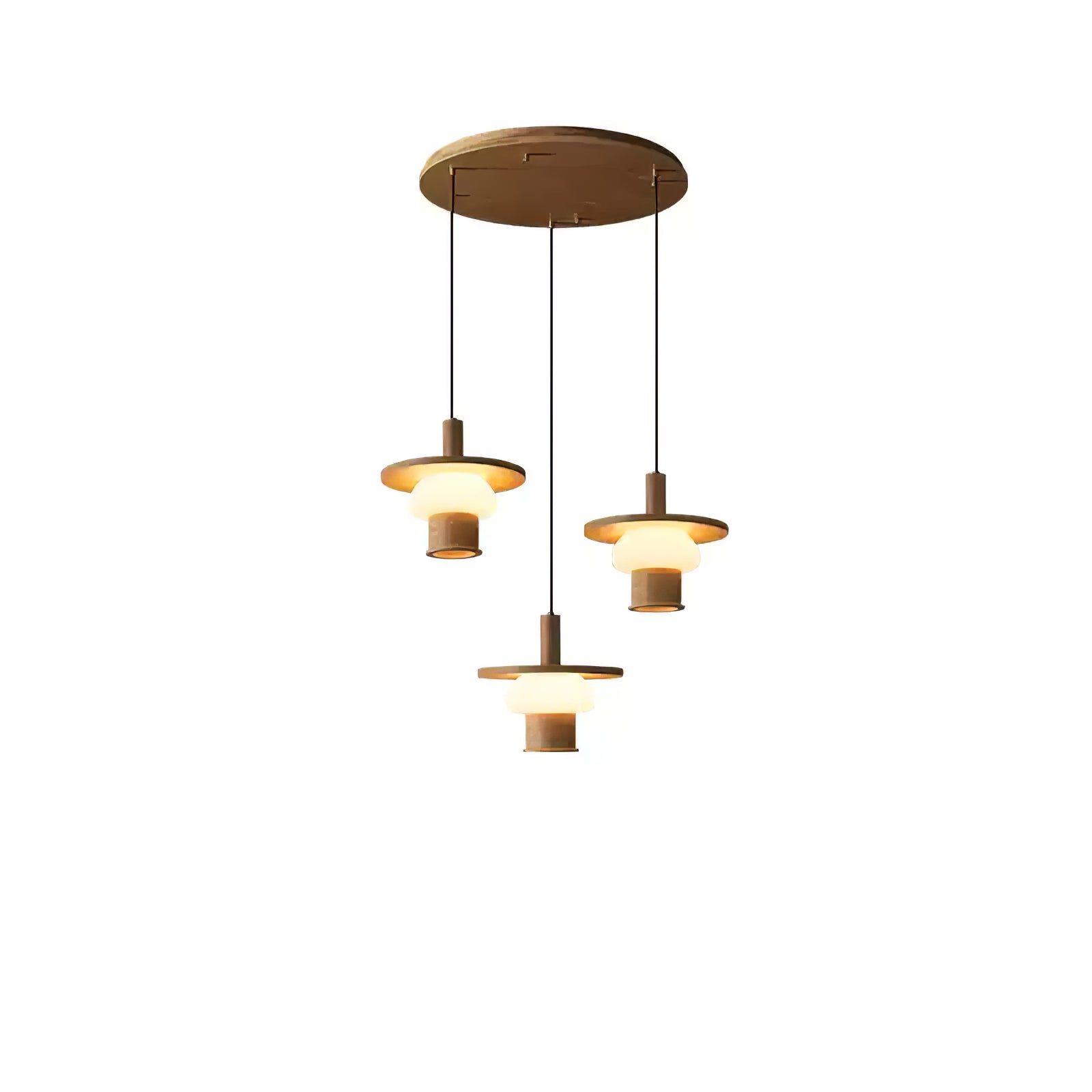 Zephaan Klassische Pendelleuchte aus Glas und Holz-Letslighting