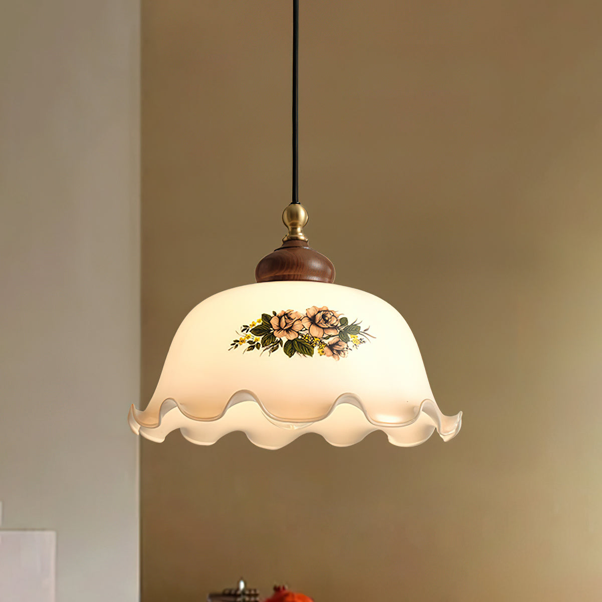 Belvia Pendelleuchte Vintage Blume mit Gewelltem-Letslighting