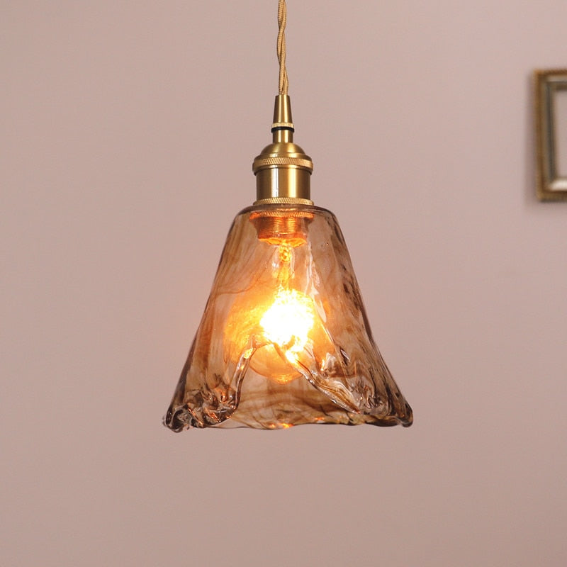 Valentina  Pendelleuchte Vintage LED  Metall Glas Esszimmer Wohnzimmer Schlafzimmer