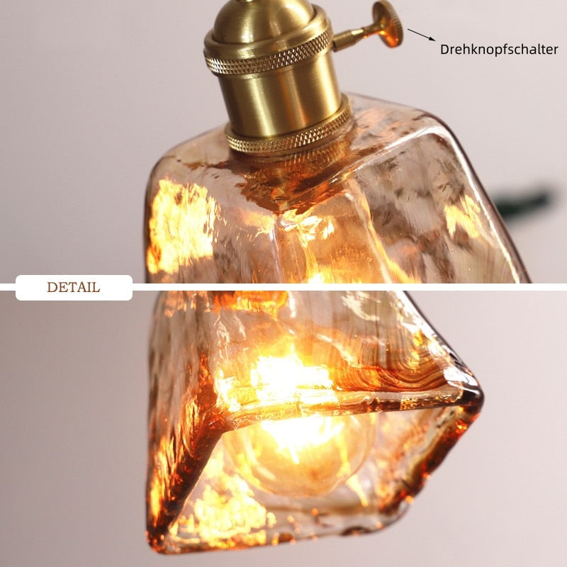 Valentina  Pendelleuchte Vintage LED  Metall Glas Esszimmer Wohnzimmer Schlafzimmer