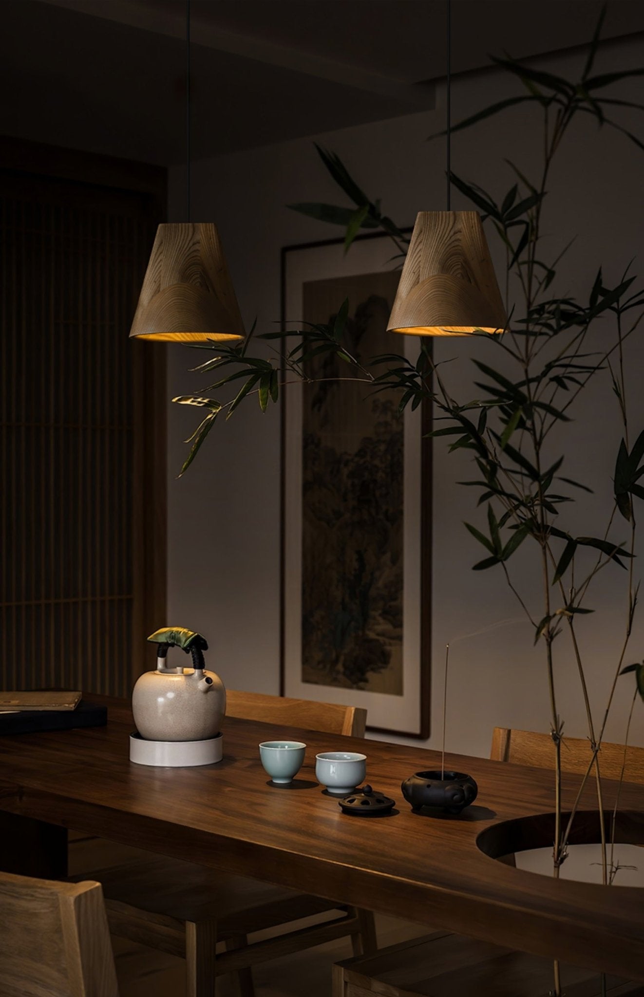 Vetra Rustikale Holz-Pendelleuchte-Letslighting