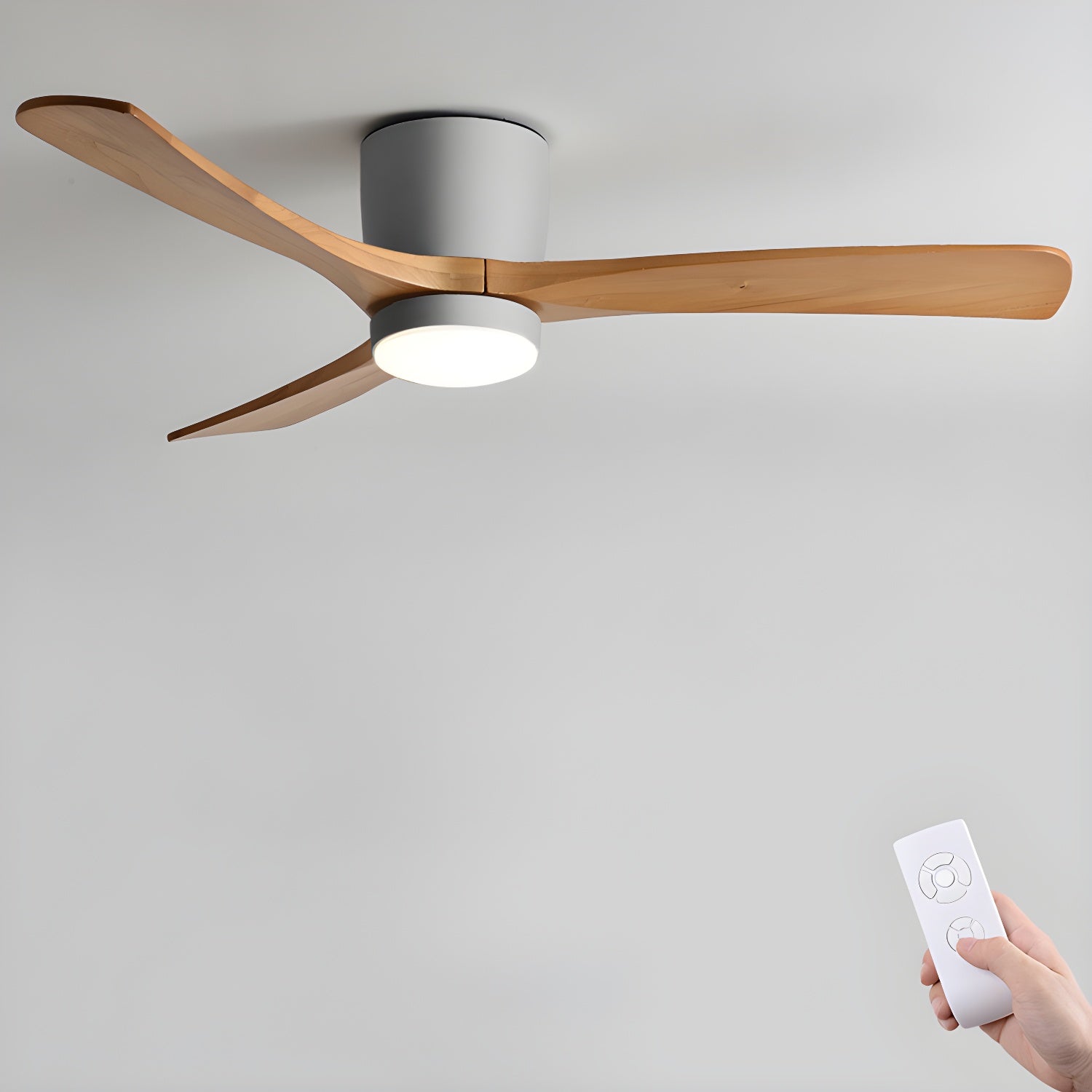 Ezra Nordische Deckenventilatorleuchte mit Fernbedienung