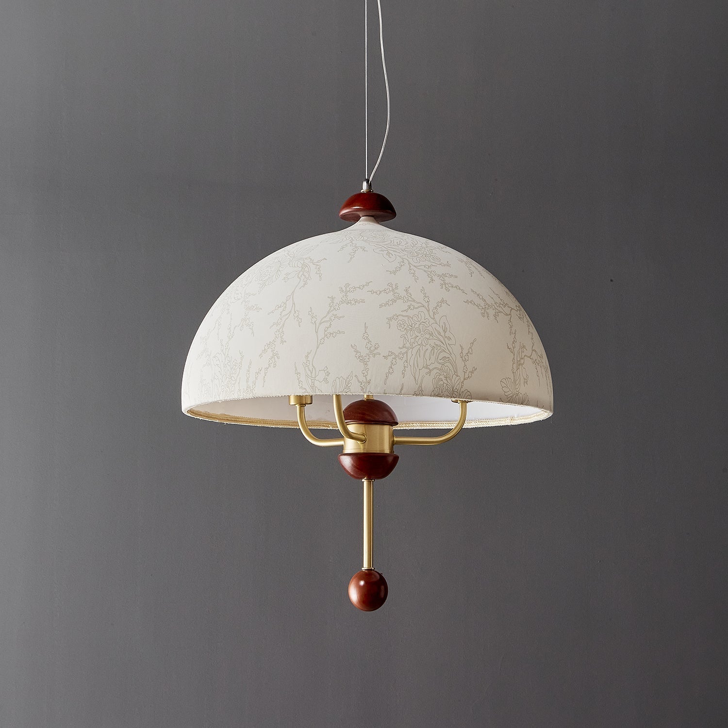 Varaeia Traditionelle Pendelleuchte aus Stoff und Holz-Letslighting