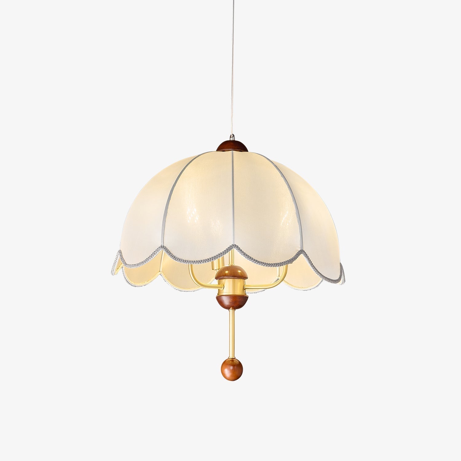 Varaeia Traditionelle Pendelleuchte aus Stoff und Holz-Letslighting