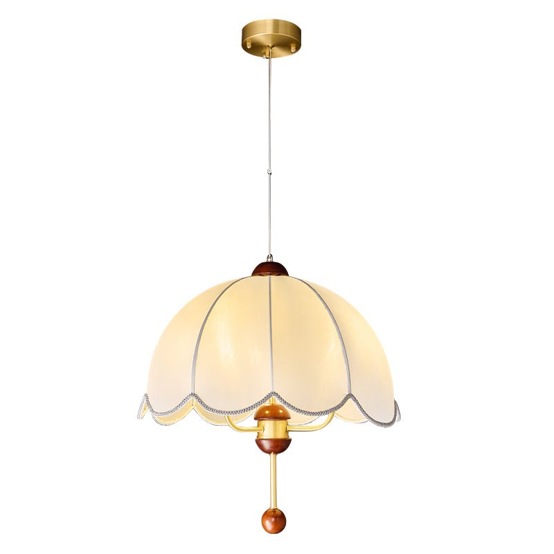 Varaeia Traditionelle Pendelleuchte aus Stoff und Holz-Letslighting