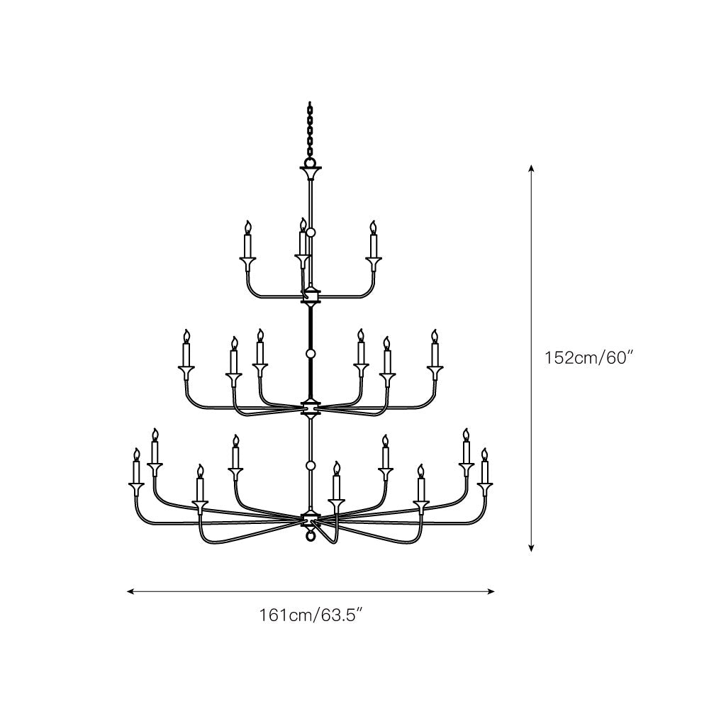 Wisp Großer Vintage-Kronleuchter im Industriestil in Bronze-Letslighting