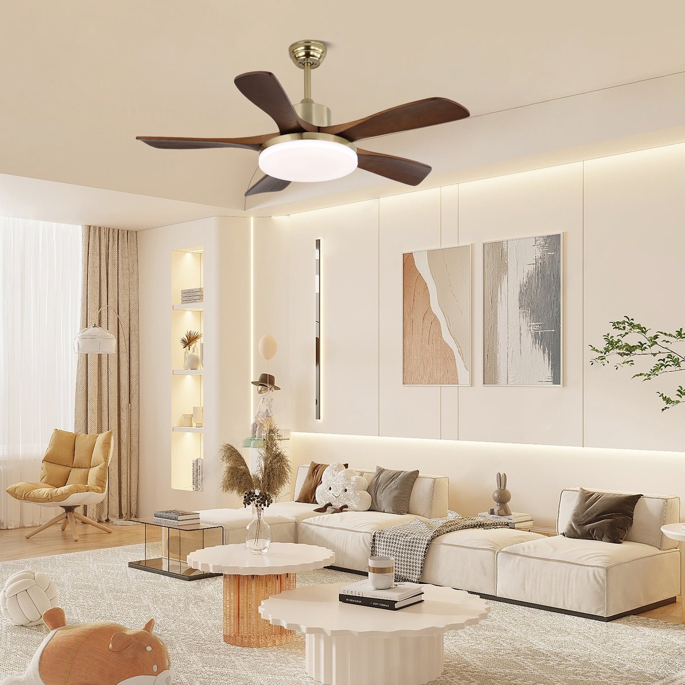 Aurelia Deckenventilator mit integrierter LED-Beleuchtung