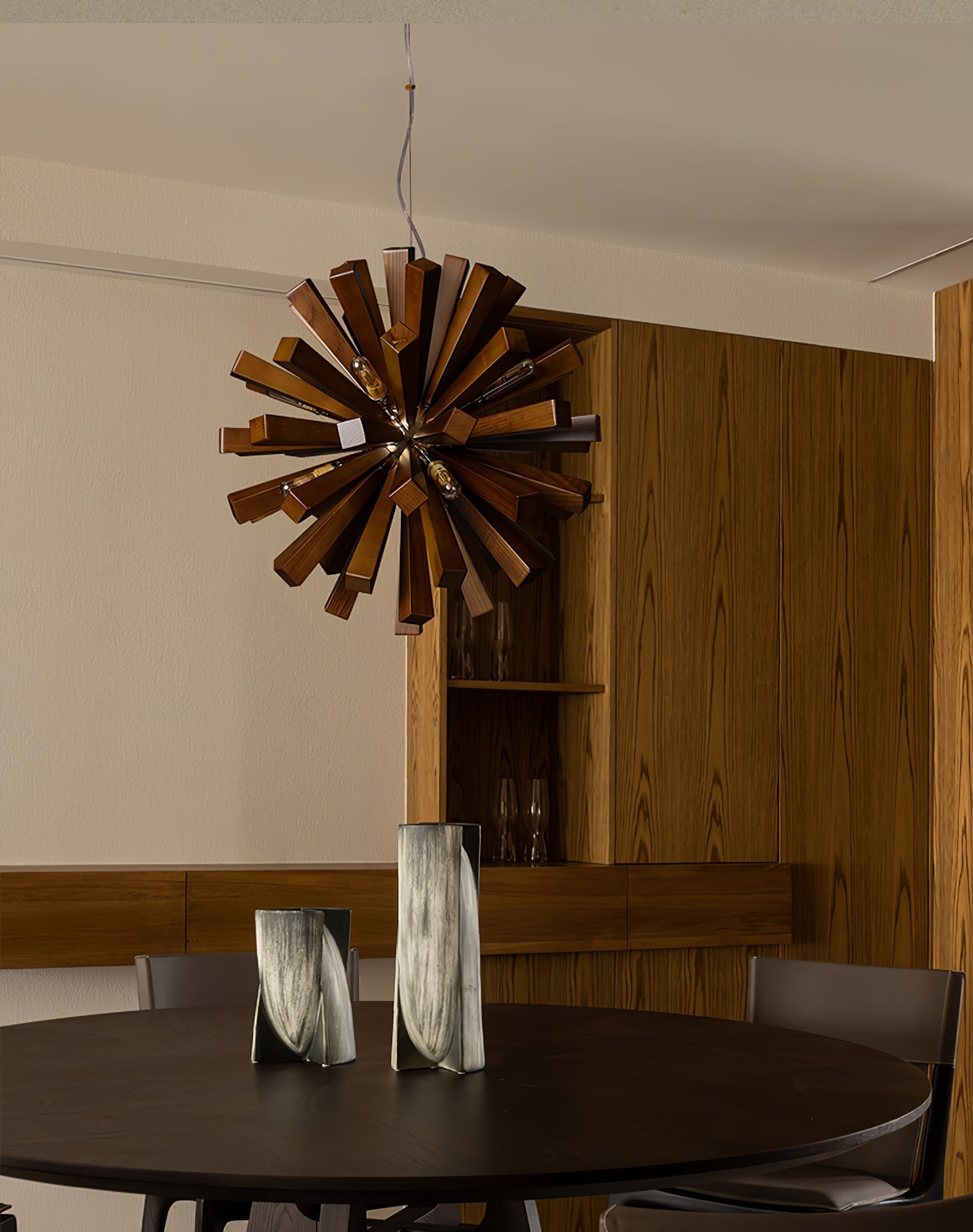 Nova Premium Nordic Art Holzstrahl Kronleuchter-Letslighting