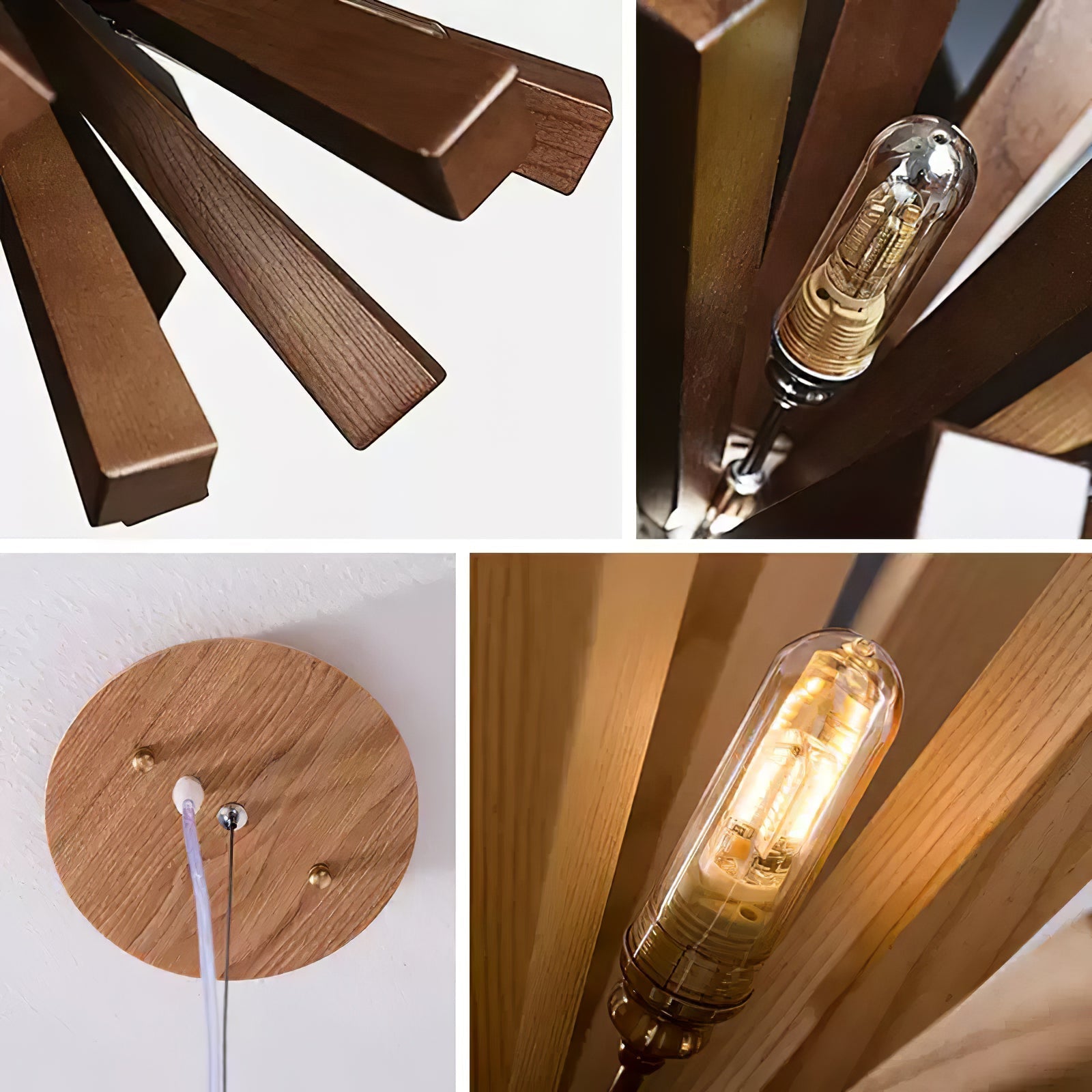 Nova Premium Nordic Art Holzstrahl Kronleuchter-Letslighting