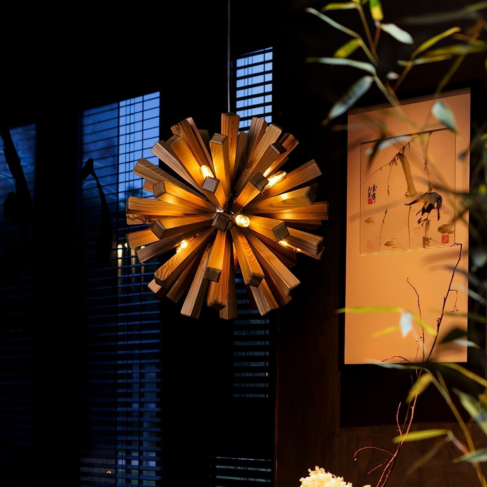 Nova Premium Nordic Art Holzstrahl Kronleuchter-Letslighting