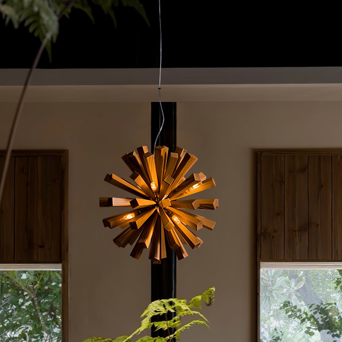 Nova Premium Nordic Art Holzstrahl Kronleuchter-Letslighting