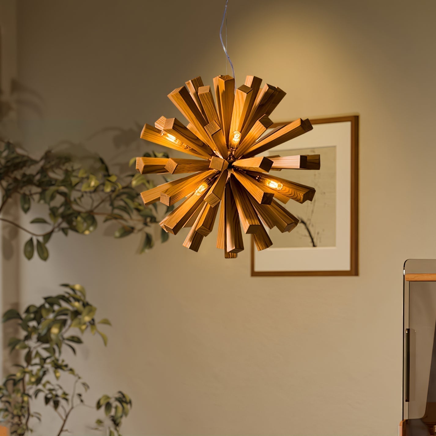 Nova Premium Nordic Art Holzstrahl Kronleuchter-Letslighting