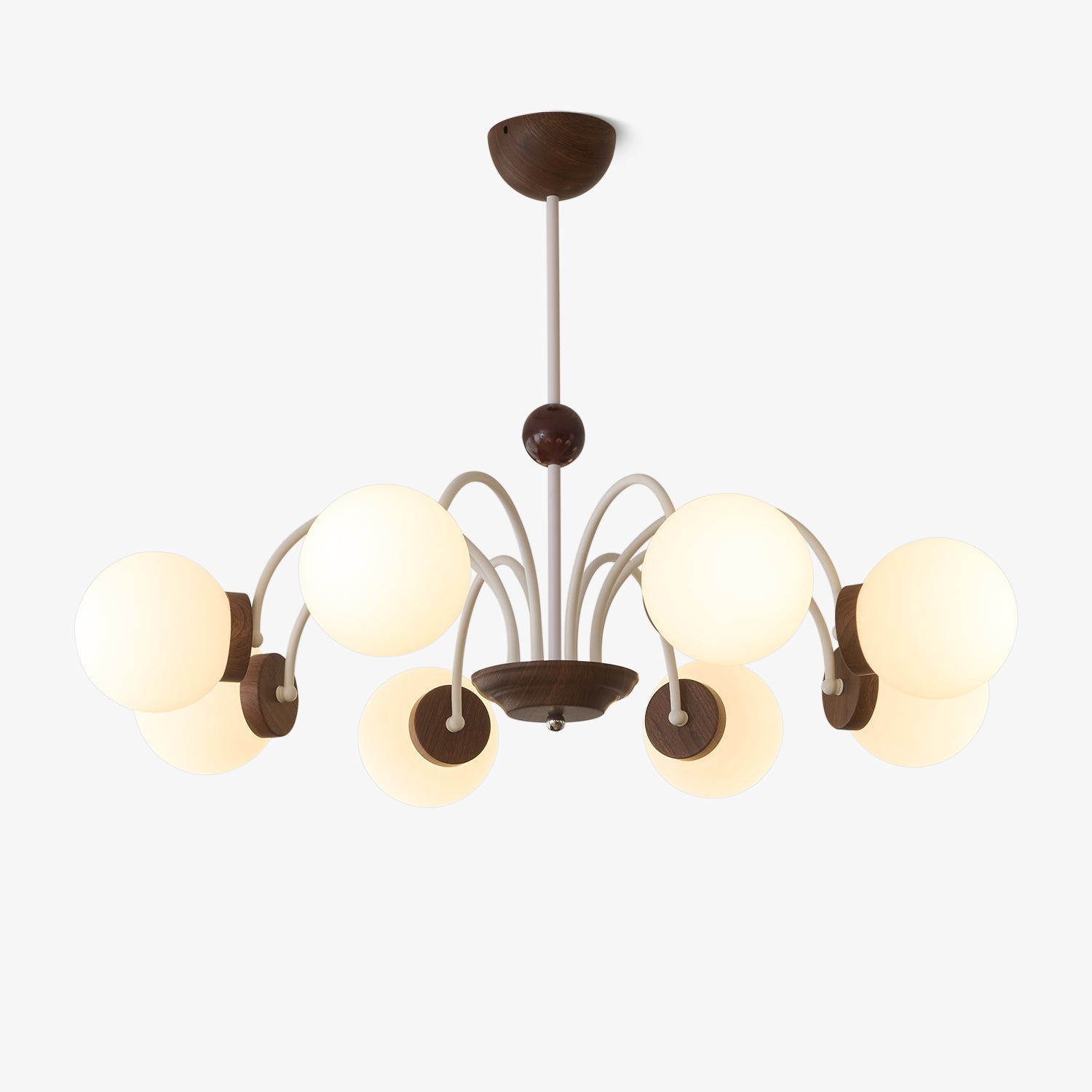 Lustra Kronleuchter Holz Glas Zeitgenössisch Gebogen-Letslighting