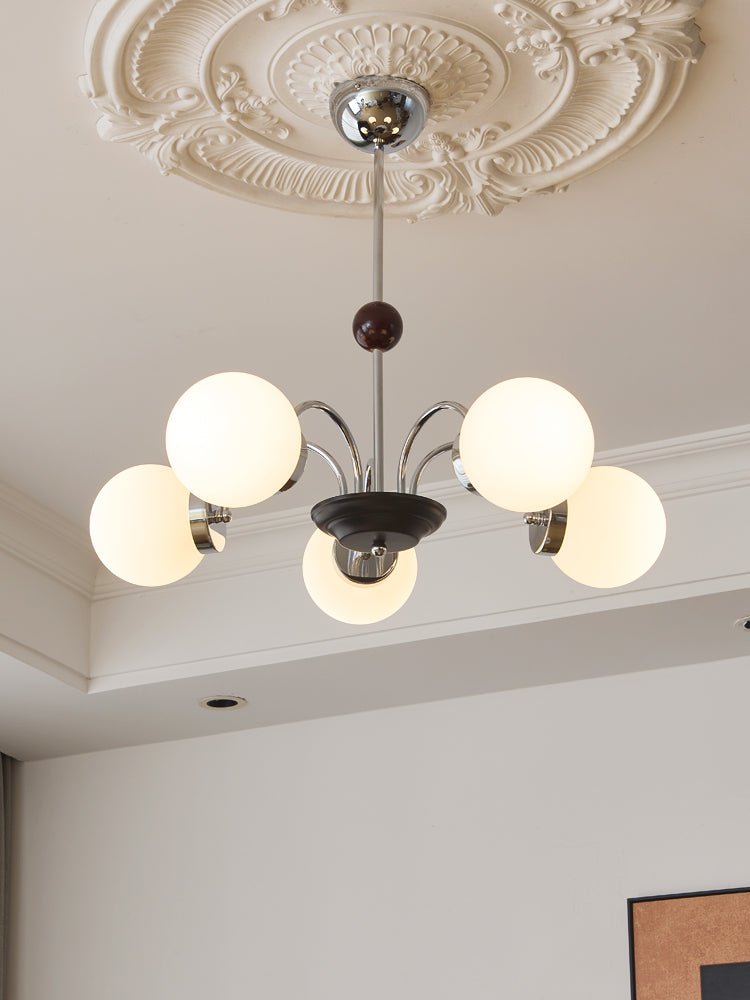 Lustra Kronleuchter Holz Glas Zeitgenössisch Gebogen-Letslighting