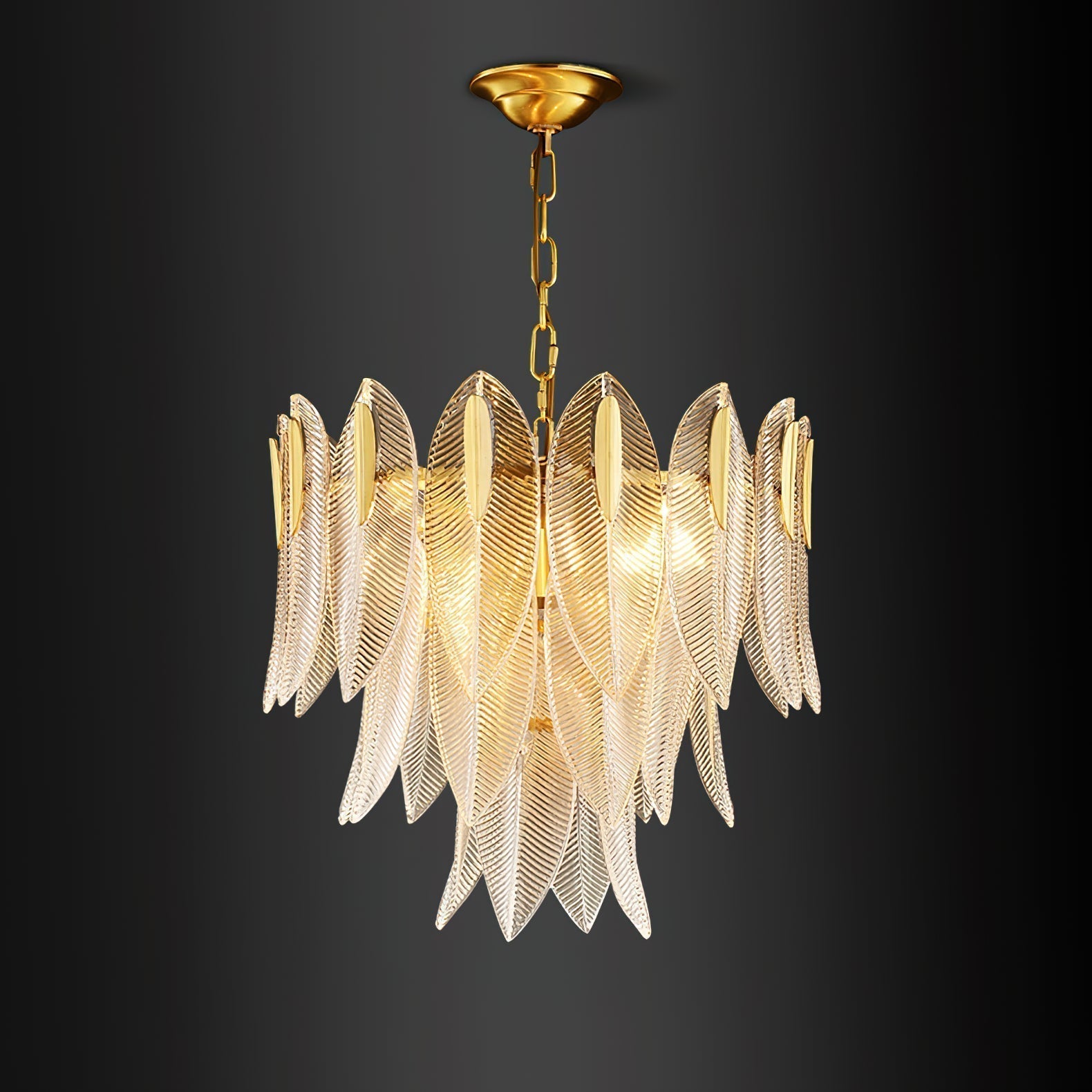 Ivthayra Postmoderner Luxus-Kronleuchter aus Messing und Glas-Letslighting