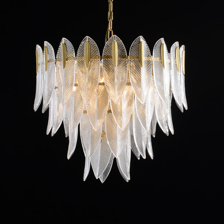 Ivthayra Postmoderner Luxus-Kronleuchter aus Messing und Glas-Letslighting