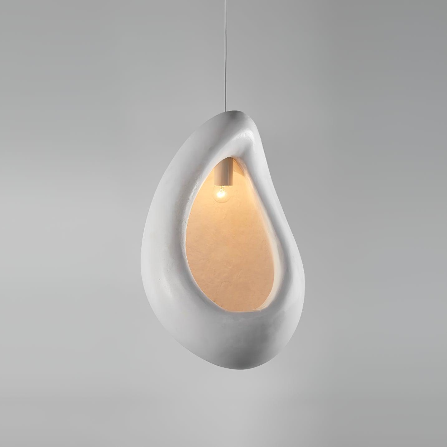 Solara Wabi-Sabi Pendelleuchte Gips Organische Hohlform Träne-Letslighting