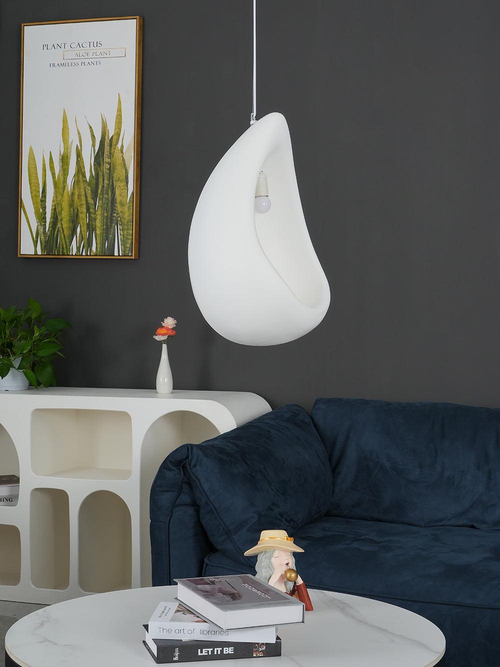 Solara Wabi-Sabi Pendelleuchte Gips Organische Hohlform Träne-Letslighting