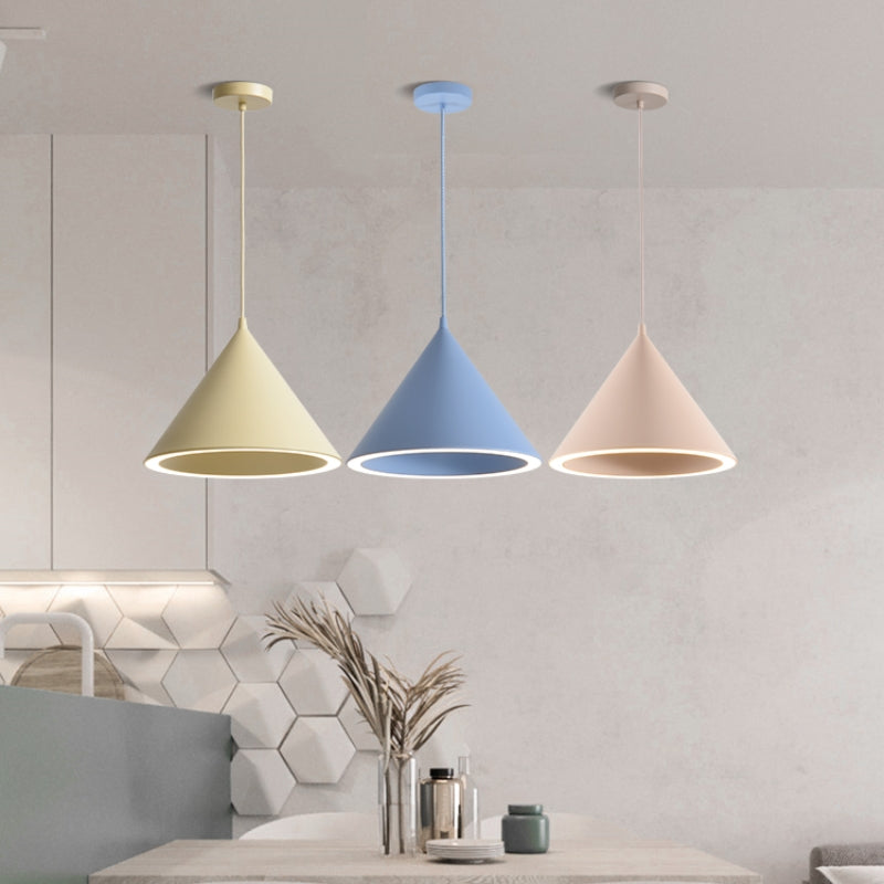 Valentina Minimalistische LED Pendelleuchte Weiß/Schwarz Schlafzimmer Acryl