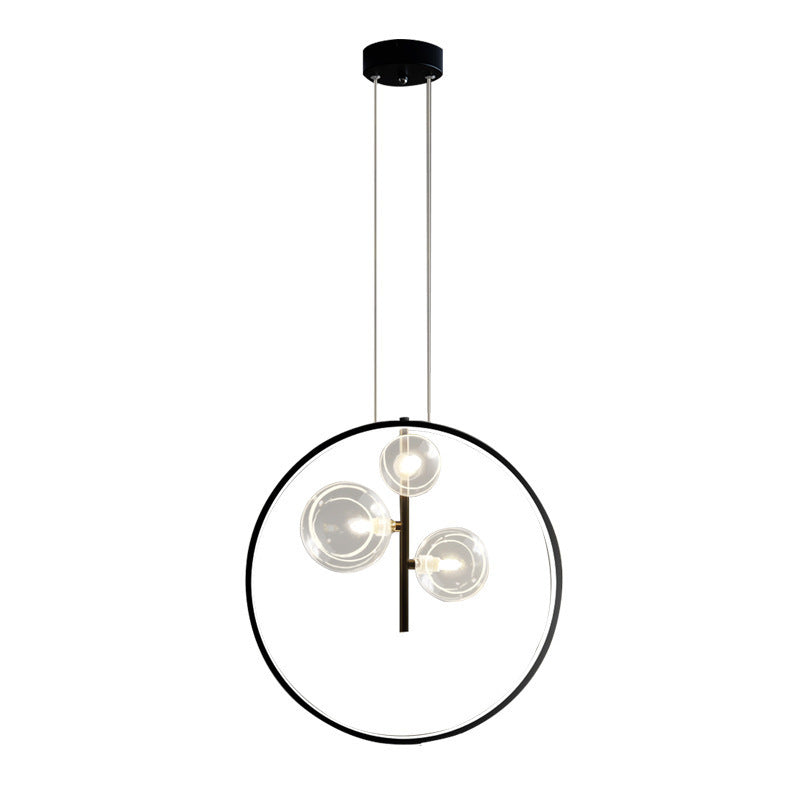 Avi Design LED Pendelleuchte Ring Wohnzimmer/Esszimmer Glas
