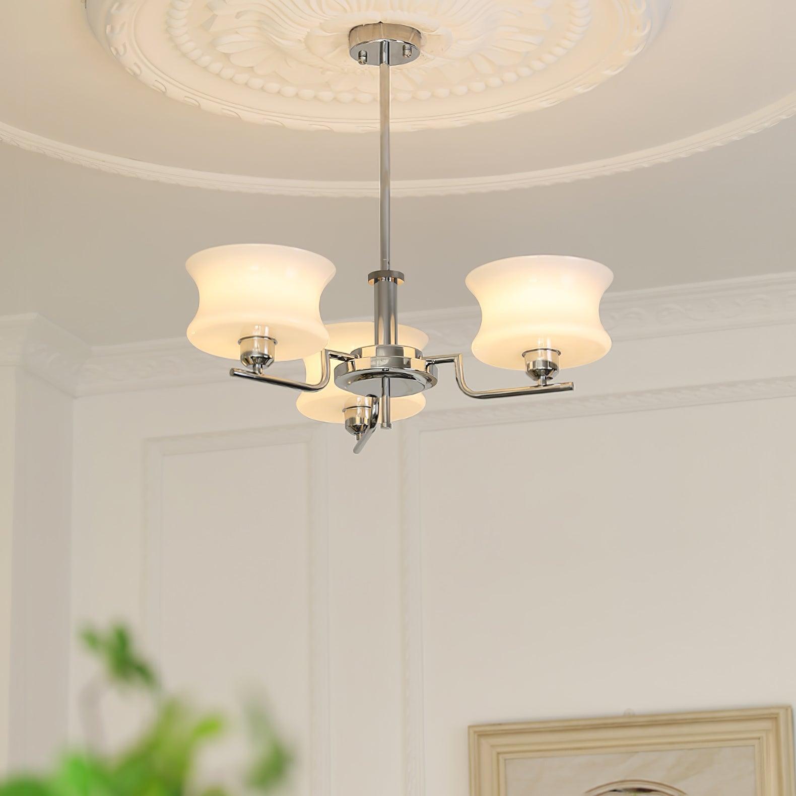 Lustra Kronleuchter Naturgold Vintage Glas-Letslighting
