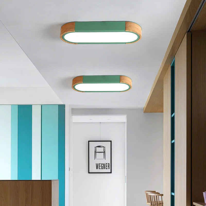 Arisha Modern LED Deckenleuchte, Ring, 3 Farben,Holz/Acryl, Wohnzimmer