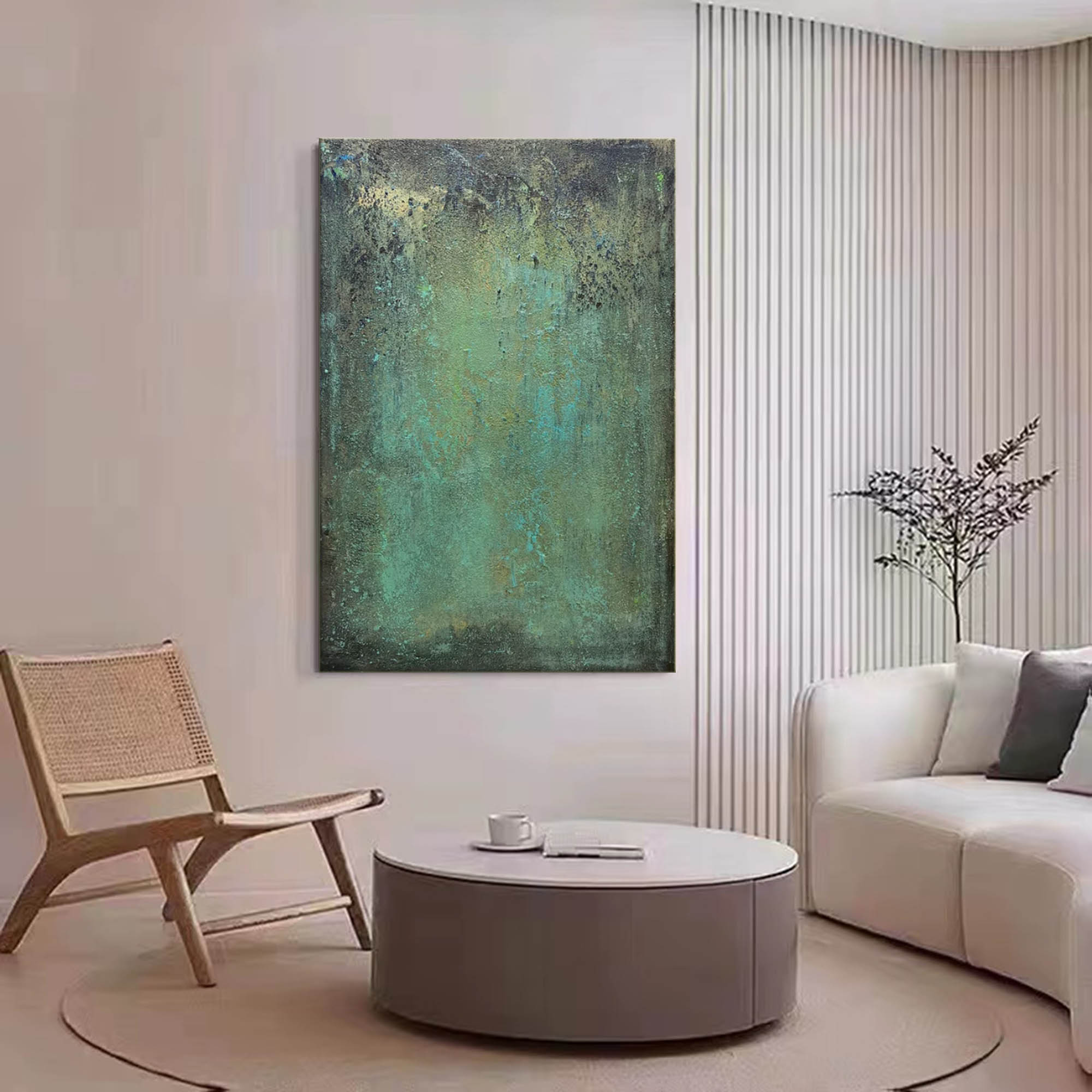 Teal Farbenfrohe Wandkunst Gemälde - Letslighting