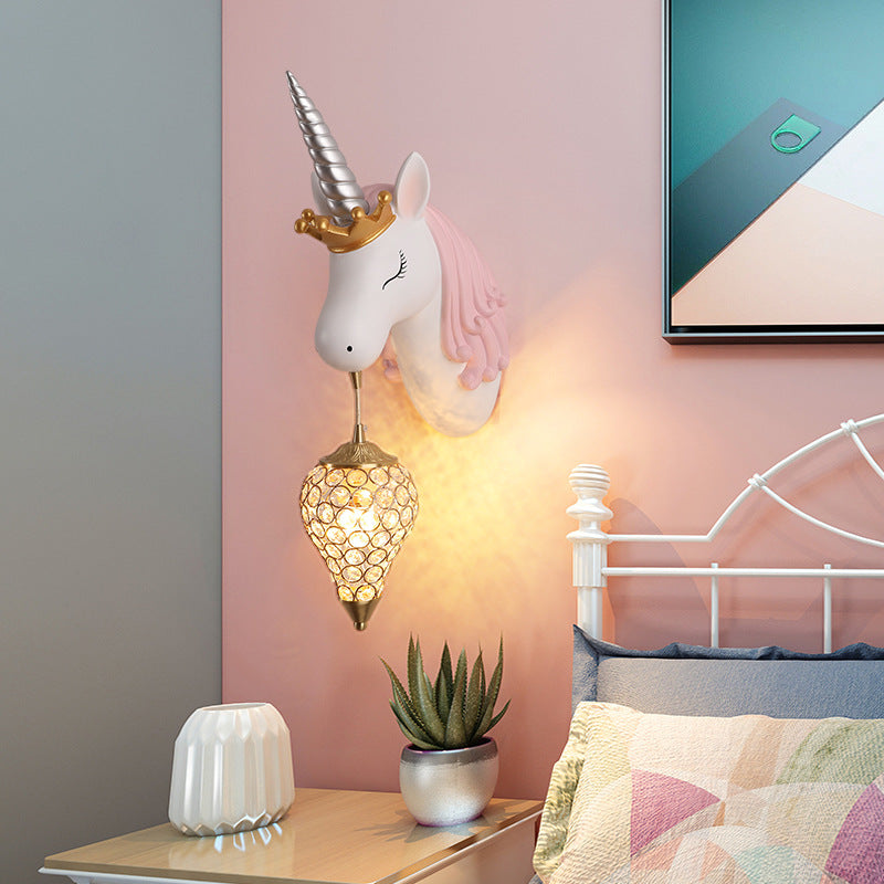 Aria Wandlecuhte Einhorn Rosa & Blau Kinderzimmer