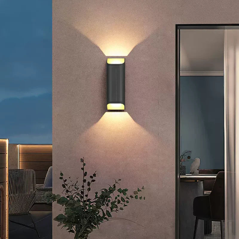 Ray Modern LED Solar Außenwandleuchte Metall Garten Terrasse Flur