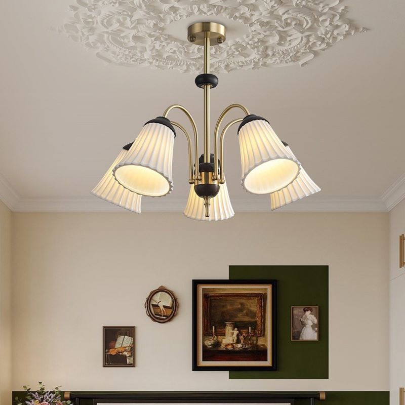 Arisha Retro LED Kronleuchter Gold Metall Esszimmer Schlafzimmer