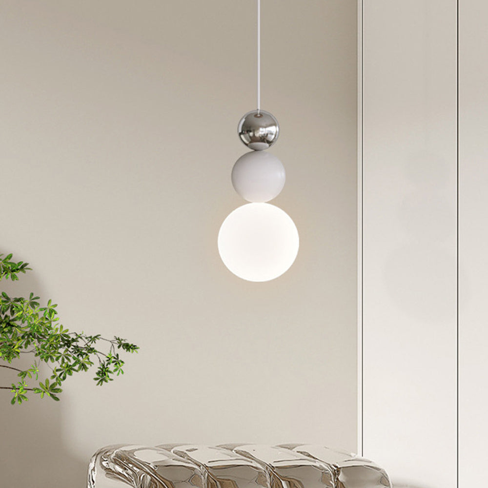 Valentina Modern Bauhaus LED Glas Metall Pendelleuchte Schlafzimmer