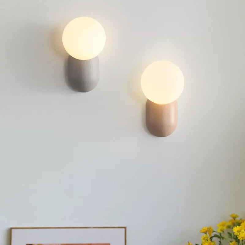 Valentina Modern LED Indoorwandleuchte Harz Glas Schlaf Wohnzimmer
