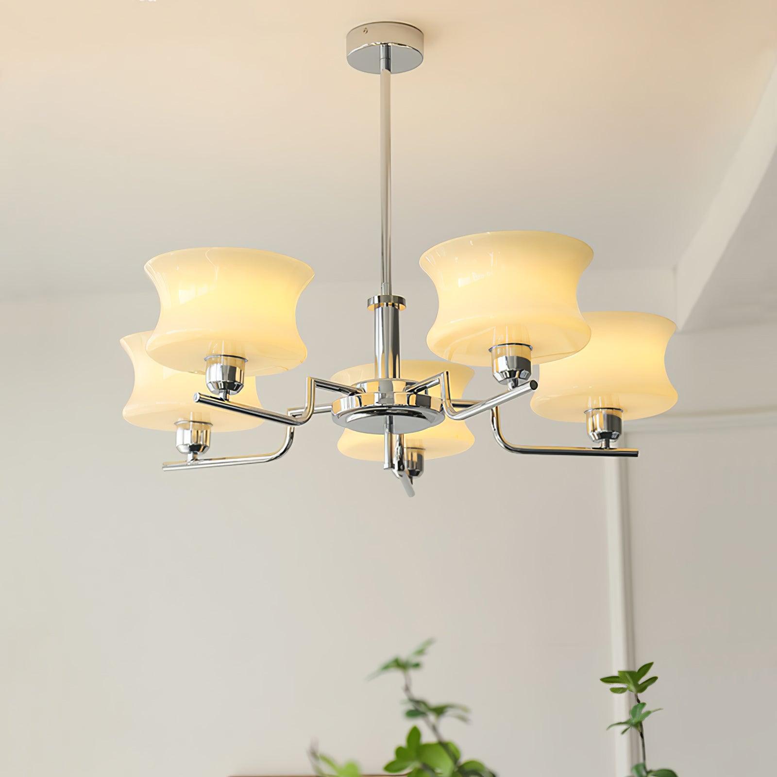 Lustra Kronleuchter Naturgold Vintage Glas-Letslighting