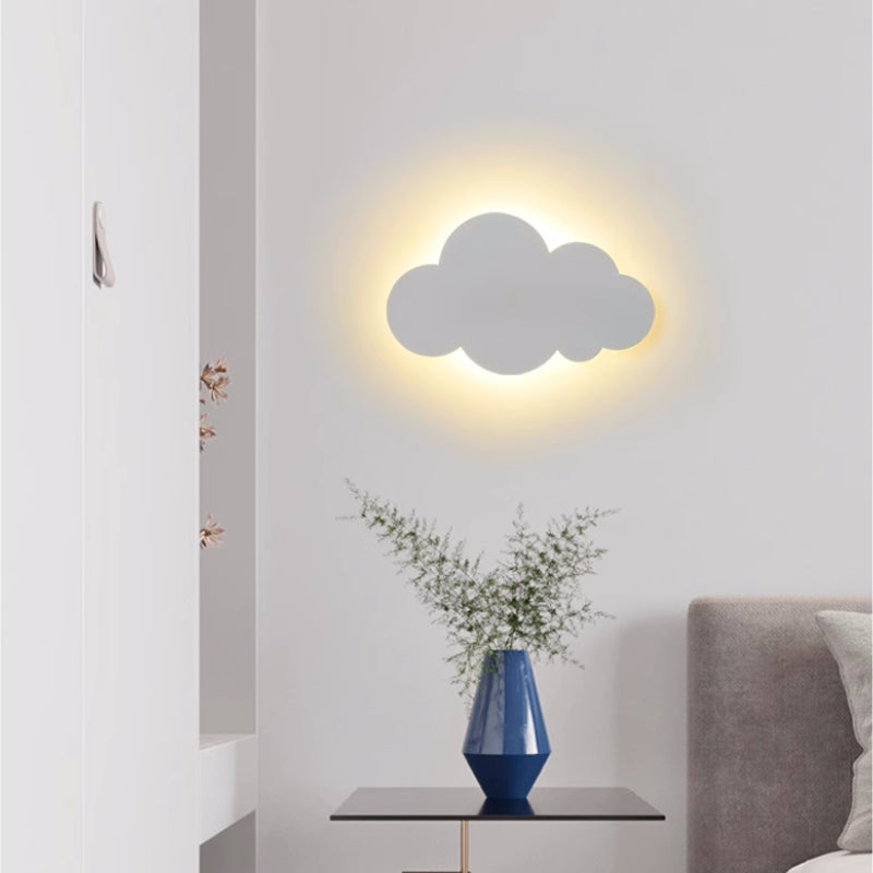 Valentina Design LED Wandleuchte Wolkenform Weiß/Blau/Rosa Wohn/Schlafzimmer Metall 30CM Lang