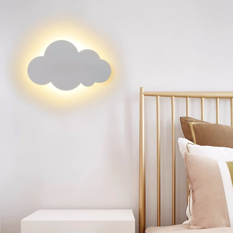 Valentina Design LED Wandleuchte Wolkenform Weiß/Blau/Rosa Wohn/Schlafzimmer Metall 30CM Lang