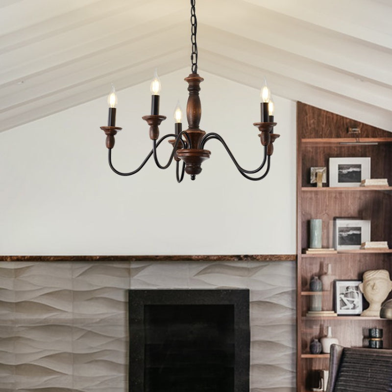 Silva Industrial Design LED Pendelleuchte Innen aus Holz&Metall