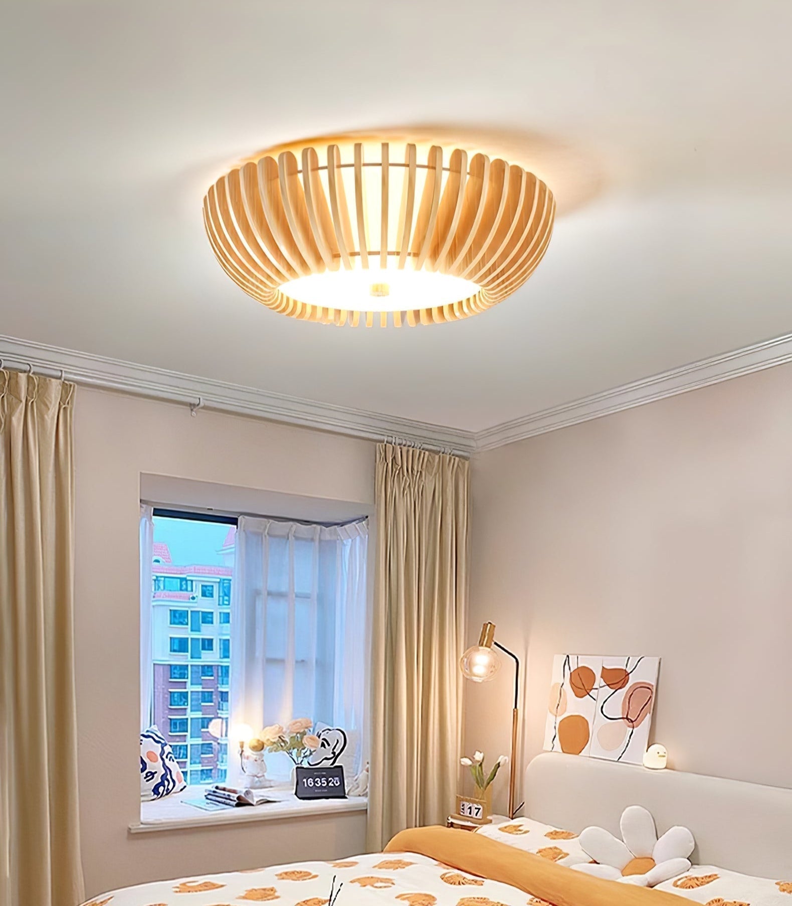 Vezorus Premium Eleganz Holz Deckenleuchte-Letslighting