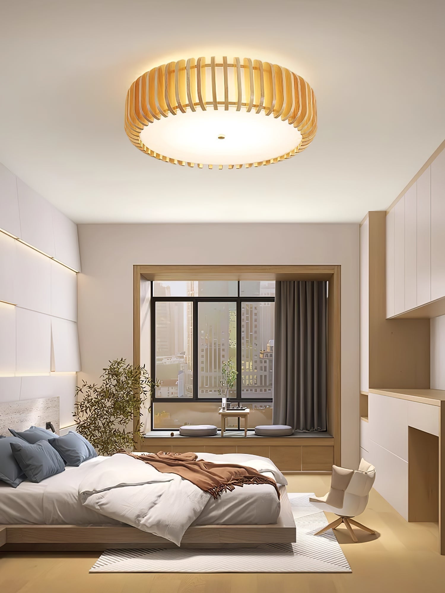 Vezorus Premium Eleganz Holz Deckenleuchte-Letslighting