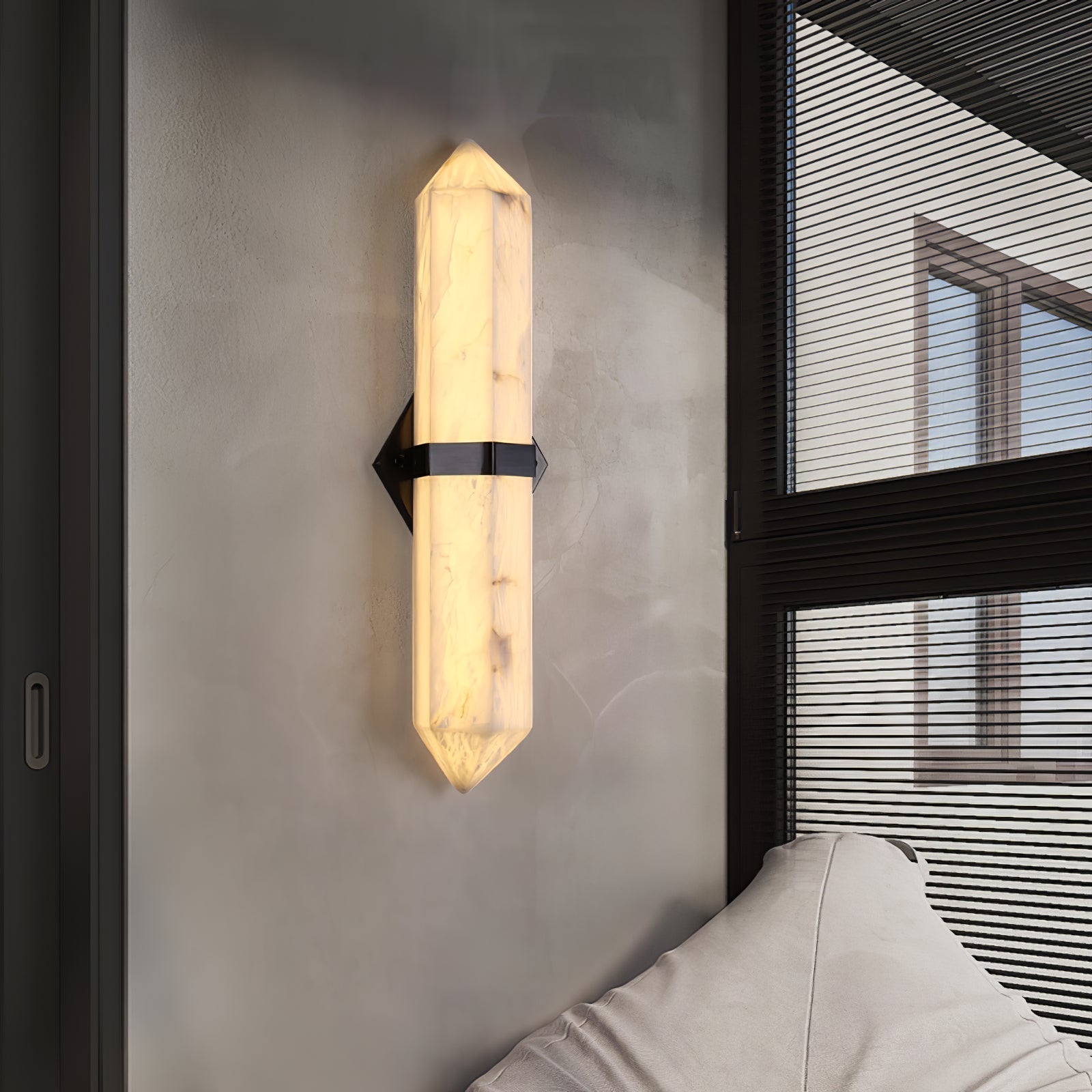 Alabaster Obelisk Wall Sconce - Blowlighting