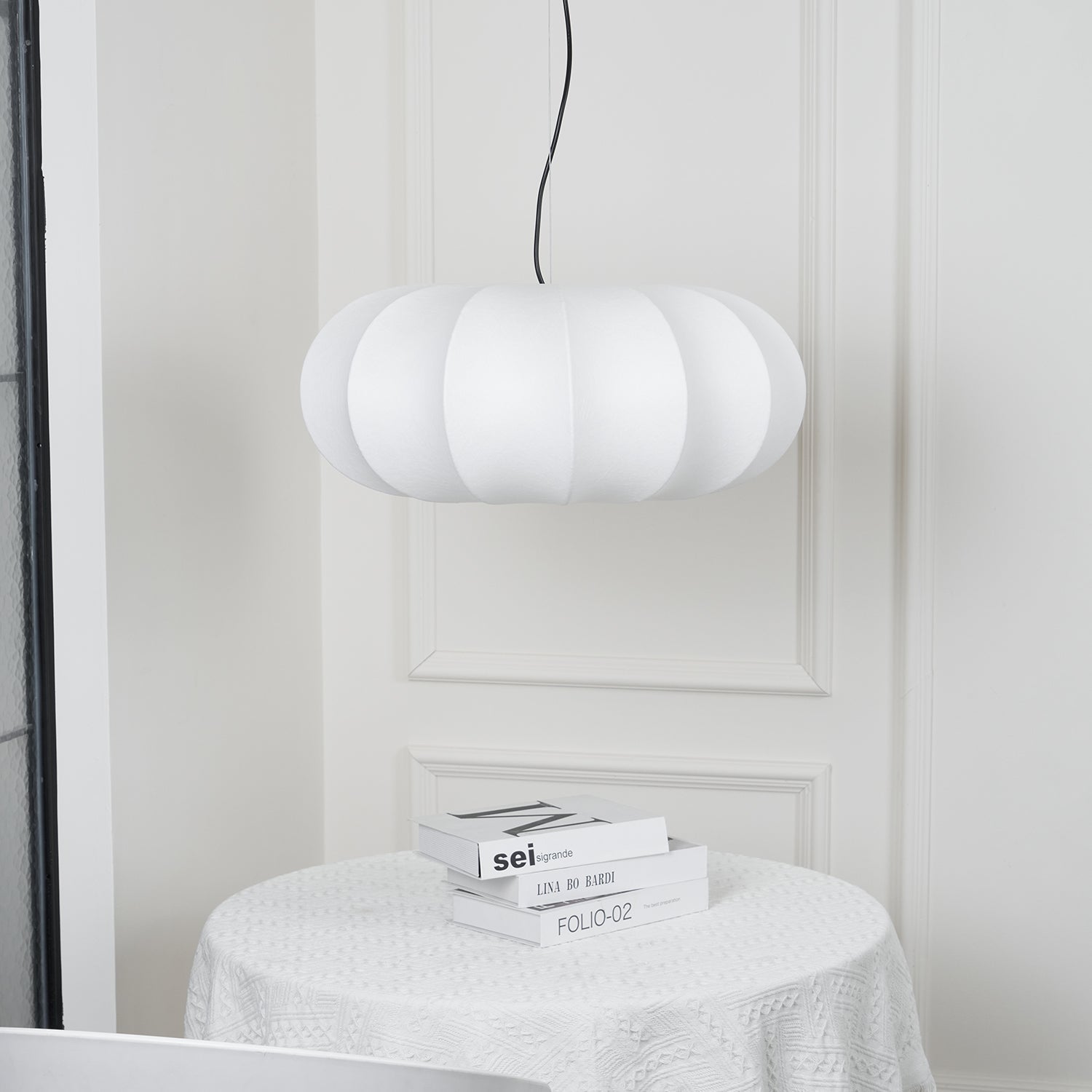 Oblate Silk Pendant Lamp - Blowlighting
