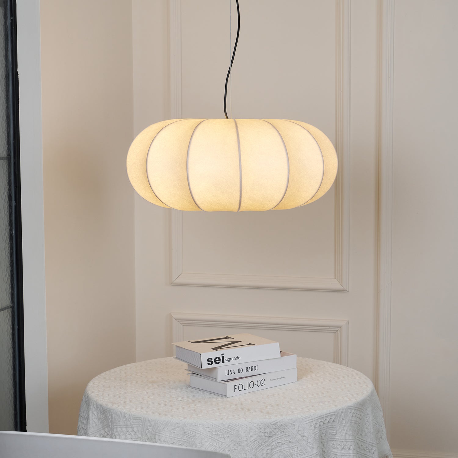 Oblate Silk Pendant Lamp - Blowlighting