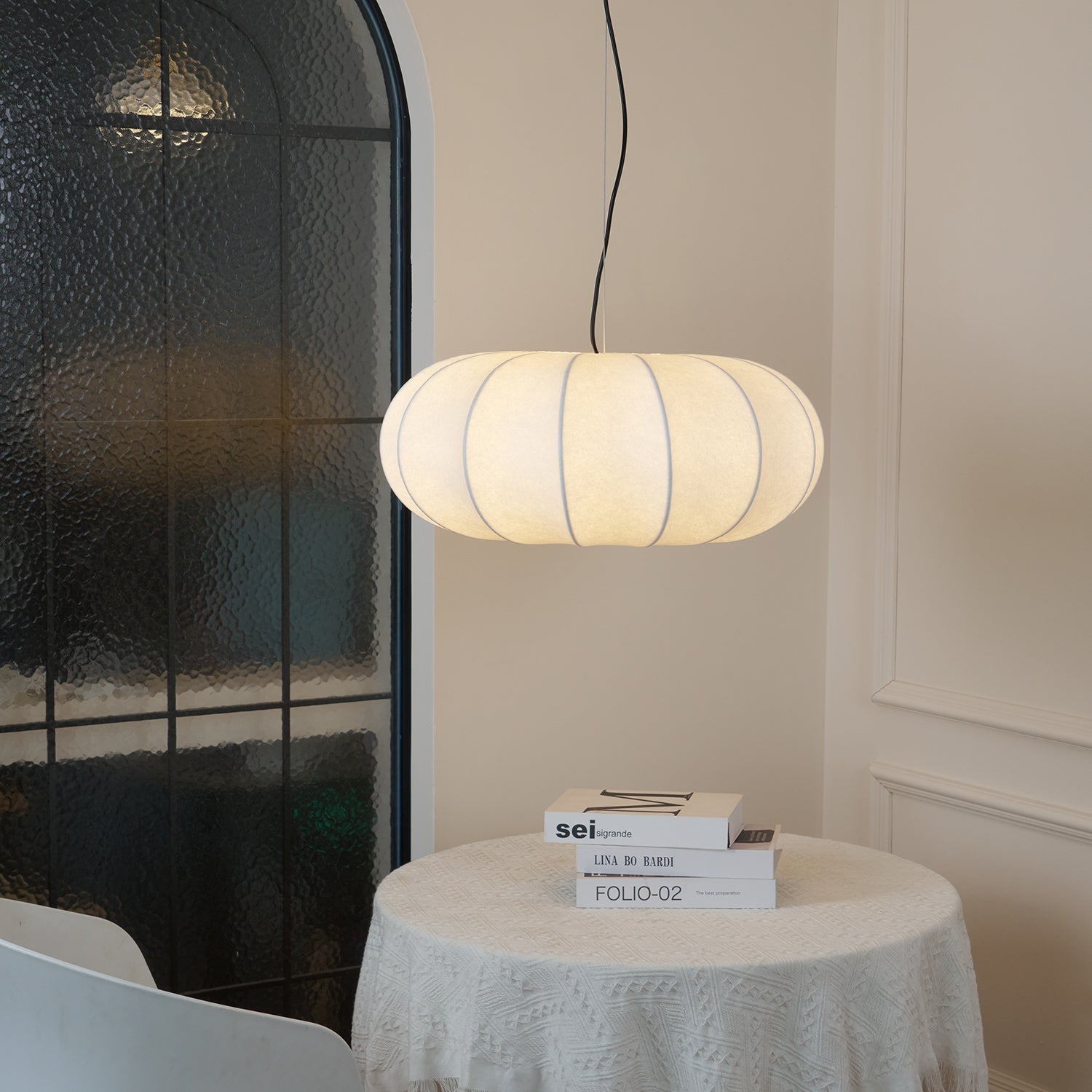 Oblate Silk Pendant Lamp - Blowlighting