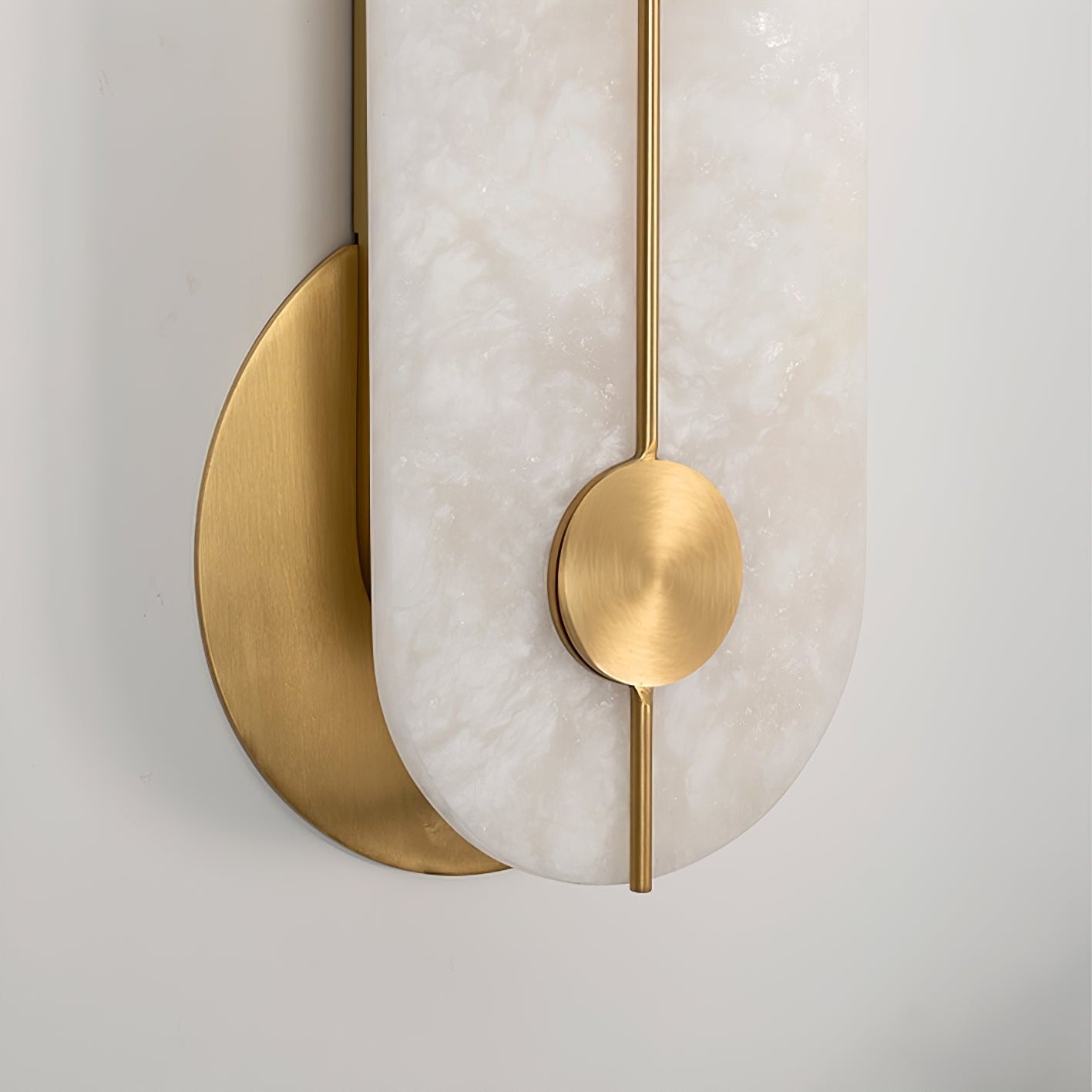 Selene Alabaster Wall Light Brass - Neutralighting
