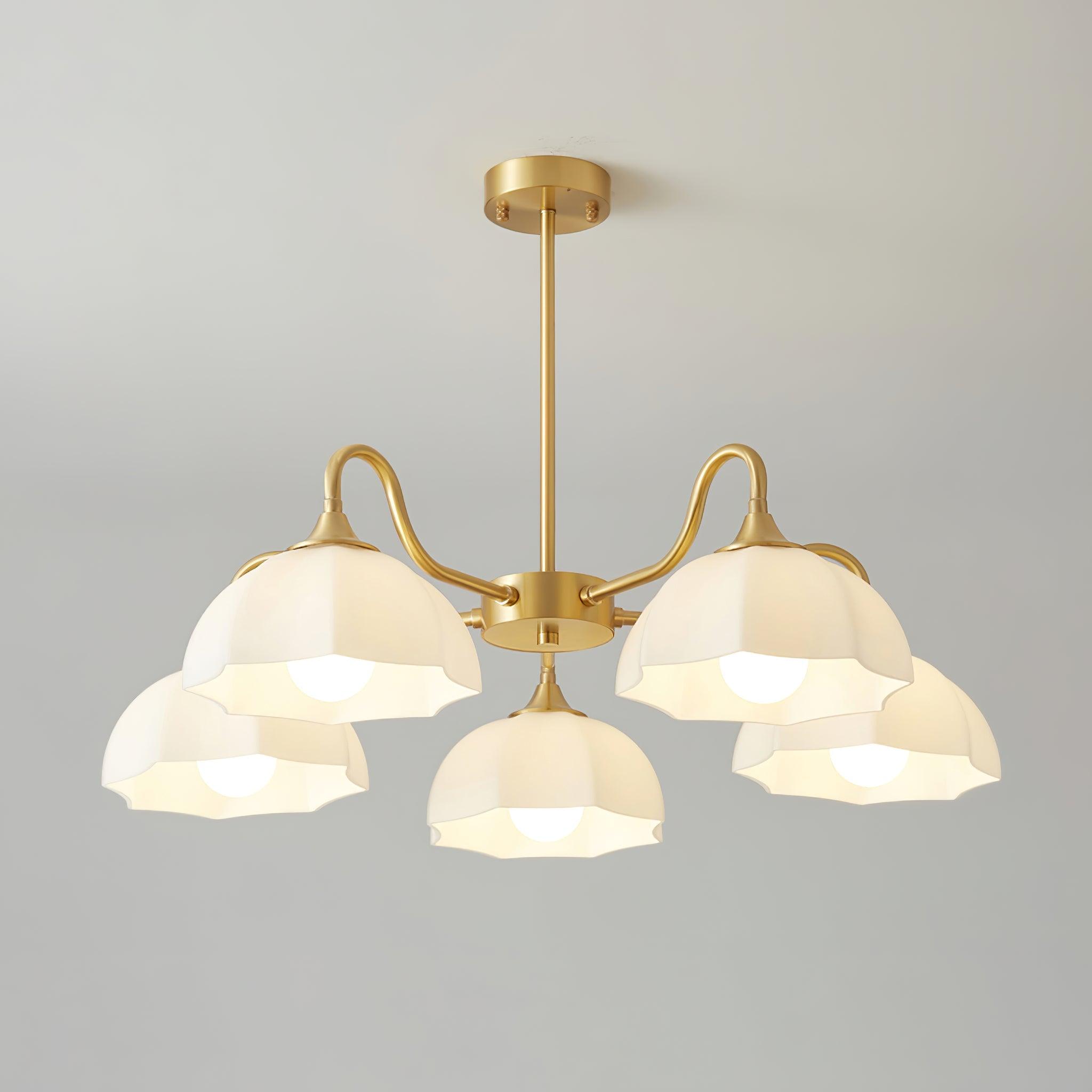 Lustra Kronleuchter Achteckige Glasschale Kupfer-Letslighting