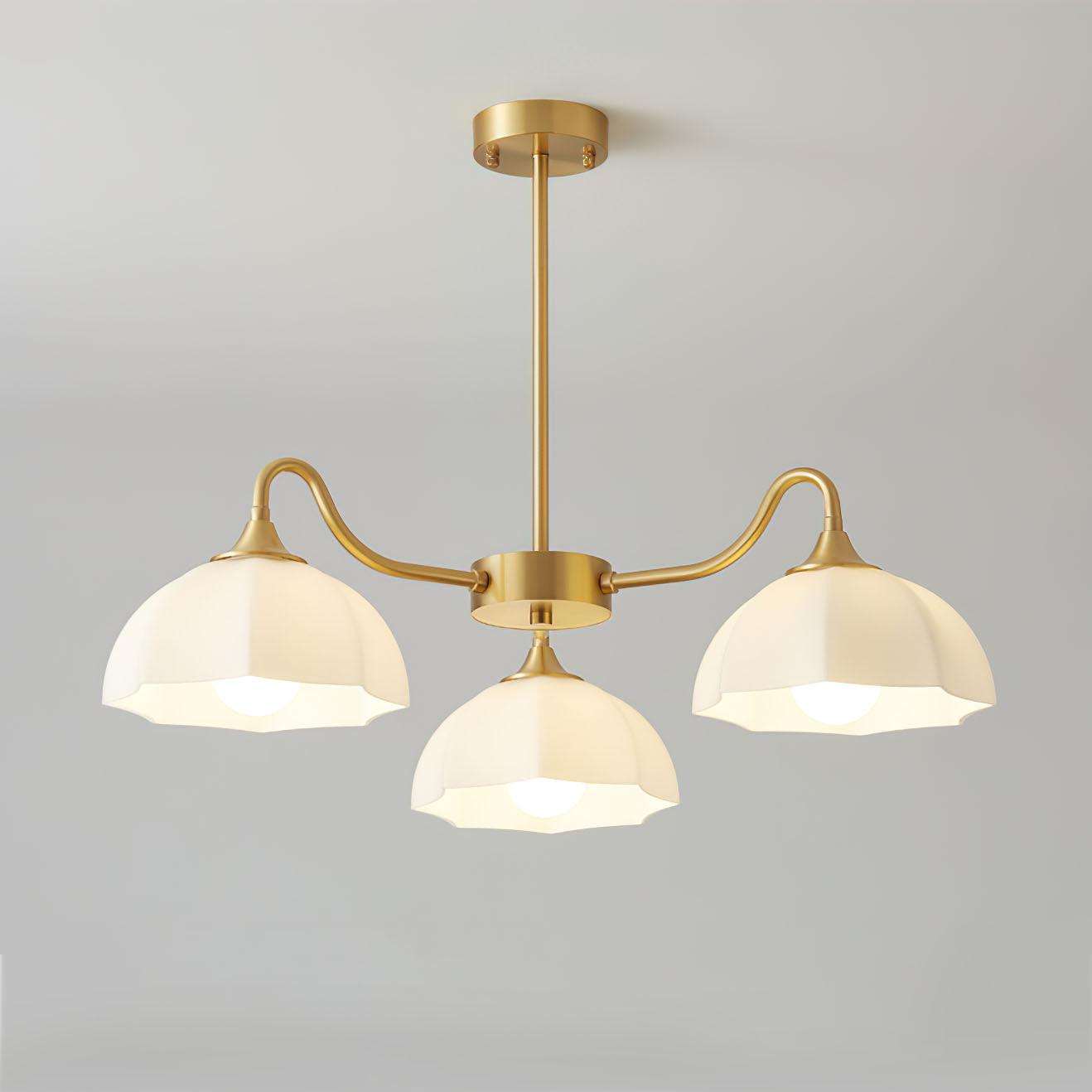 Lustra Kronleuchter Achteckige Glasschale Kupfer-Letslighting