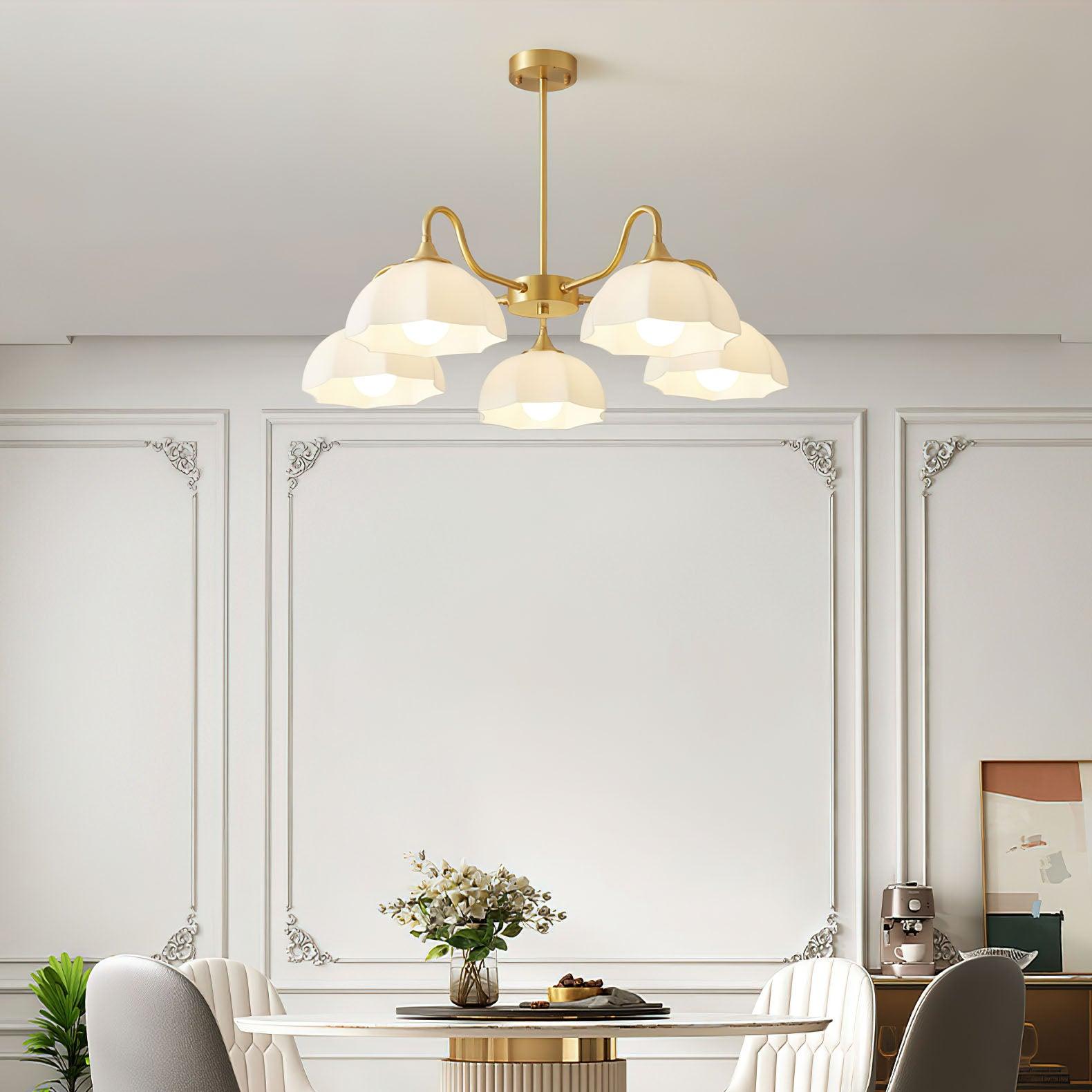 Lustra Kronleuchter Achteckige Glasschale Kupfer-Letslighting