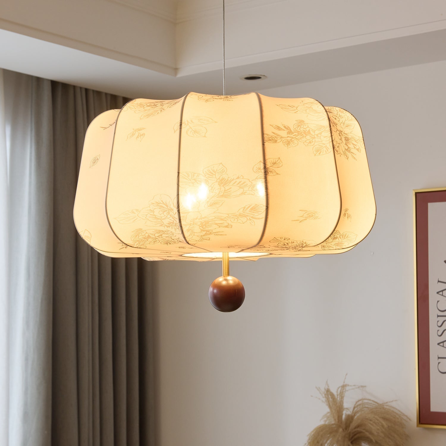 Valera Holz & Stoff Pendelleuchte-Letslighting