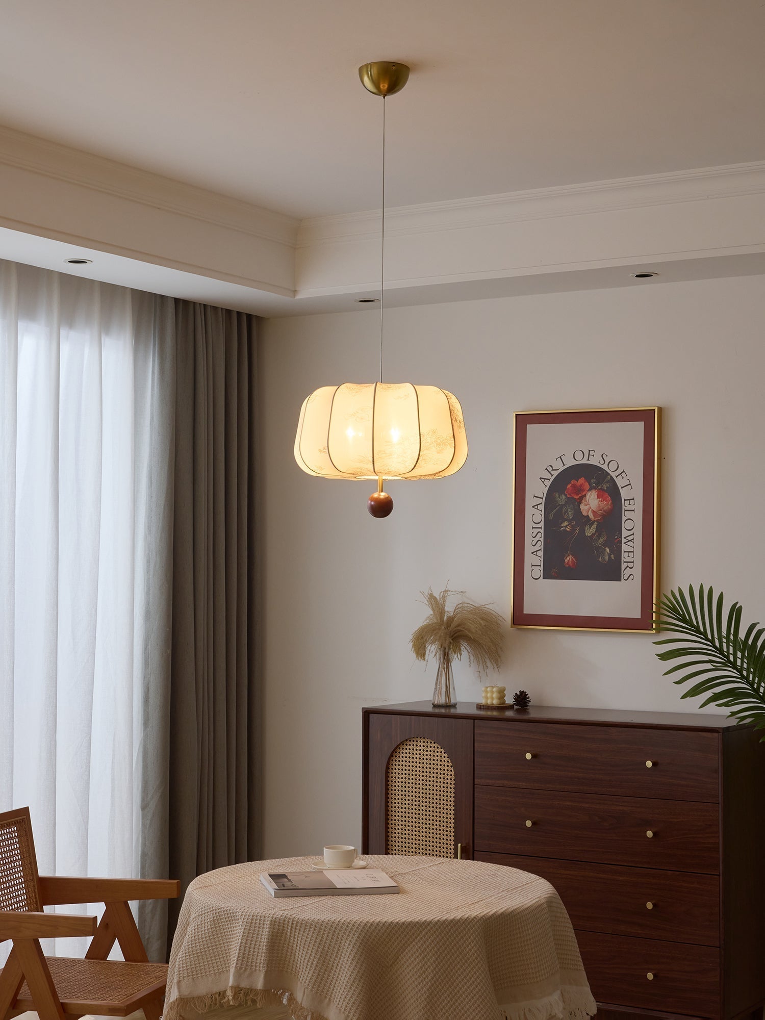 Valera Holz & Stoff Pendelleuchte-Letslighting